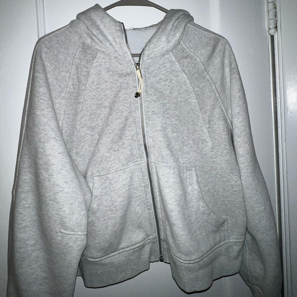 Scuba Oversized Full-Zip Hoodie, Heathered Core Ultra Light Grey M/L